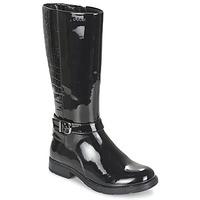 geox sofia girlss childrens high boots in black