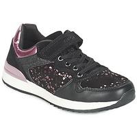 geox maisie girl girlss childrens shoes trainers in black