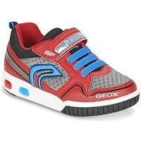 geox j gregg b boyss childrens shoes trainers in red