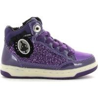 geox j44l5b 0hhew sneakers kid boyss childrens walking boots in purple