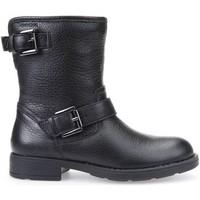 Geox J64D3D 00046 Boots Kid Black girls\'s Children\'s High Boots in black