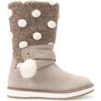 Geox J6460A 022NY Boots Kid girls\'s Children\'s Mid Boots in BEIGE