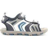 geox j6264b 014bu sandals kid navy boyss childrens sandals in blue