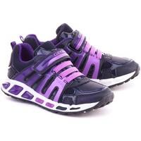 geox junior shuttle girlss childrens shoes trainers in purple