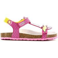 geox j621cb 000fm sandals kid pink girlss childrens sandals in pink