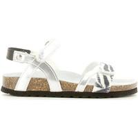 geox j621ca 0bncb sandals kid silver girlss childrens sandals in silve ...