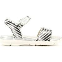 geox j620vd 0ajac sandals kid silver girlss childrens sandals in silve ...