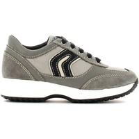 geox j5256a 04311 shoes with laces kid grey boyss childrens shoes trai ...