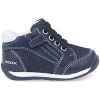 geox b720ba 08513 sneakers kid blue boyss childrens walking boots in b ...