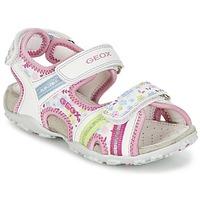 geox j sroxanne a girlss childrens sandals in pink