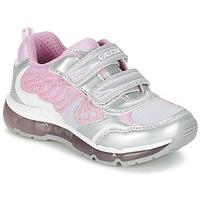 geox j android g a girlss childrens shoes trainers in silver