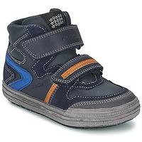 geox elvis e boyss childrens shoes high top trainers in blue