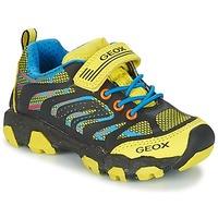 geox j magnetar b a boyss childrens shoes trainers in yellow