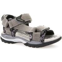 geox j720re 02215 sandals kid grey boyss childrens sandals in grey