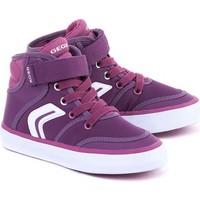 geox junior ciak boyss childrens shoes high top trainers in purple