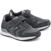geox junior maise boyss childrens shoes trainers in grey