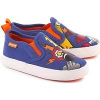 geox junior kiwi boyss childrens slip ons shoes in blue