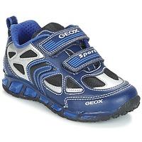 geox j shuttle b a boyss childrens shoes trainers in blue