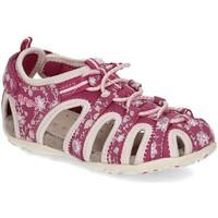 geox junior roxanne girlss childrens sandals in pink