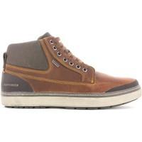 geox u44t1b 00046 sneakers man brown mens shoes high top trainers in b ...