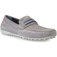 Geox U7207F 00022 Mocassins Man Grey men\'s Loafers / Casual Shoes in grey