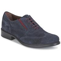 geox carnaby h mens smart formal shoes in blue