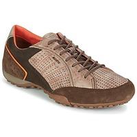 geox snake a mens shoes trainers in brown