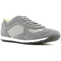 geox u4277a 02211 shoes with laces man grey mens shoes trainers in gre ...