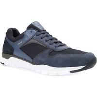 geox u722ga 01122 sneakers man blue mens walking boots in blue