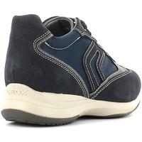 geox u9171a 022be shoes with laces man blue mens mid boots in blue