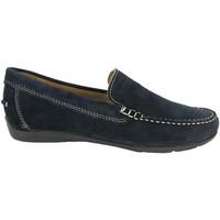 geox u simon a mens loafers casual shoes in blue