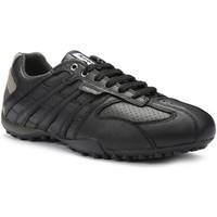 geox u4207k 00043 sneakers man black mens walking boots in black
