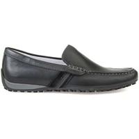 geox u1107u 00046 mocassins man black mens loafers casual shoes in bla ...