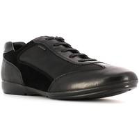 geox u620ua 04311 sneakers man black mens shoes trainers in black