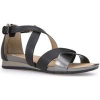 geox d7293a 085nf sandals women black womens sandals in black