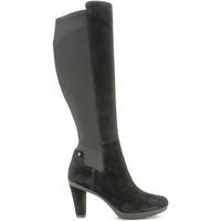 geox d64g9d 02115 boots women black womens high boots in black