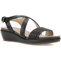 geox d72p6a 0bcsk wedge sandals women black womens sandals in black