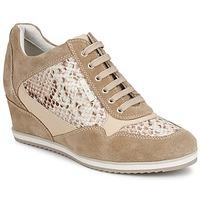 geox illusion womens shoes trainers in beige