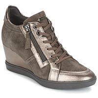 geox eleni womens shoes trainers in brown