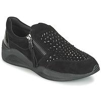 geox omaya womens shoes trainers in black