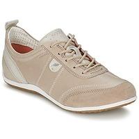 geox vega a womens shoes trainers in beige