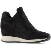 geox d nydame a womens shoes high top trainers in black