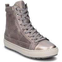 geox breeda womens shoes high top trainers in silver