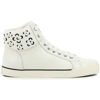 geox prudence womens shoes high top trainers in white