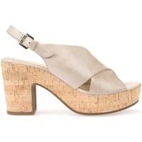 Geox D724SB 000LC High heeled sandals Women Beige women\'s Sandals in BEIGE