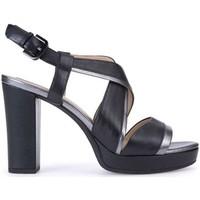 Geox D724LD 085NF High heeled sandals Women Black women\'s Sandals in black