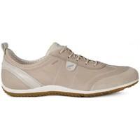 geox vega womens shoes trainers in beige