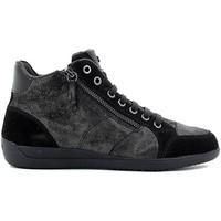 Geox D6468C 0MA22 Sneakers Women Black women\'s Walking Boots in black