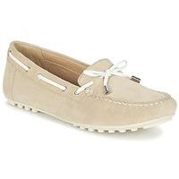 Geox D LEELYAN A women\'s Loafers / Casual Shoes in BEIGE