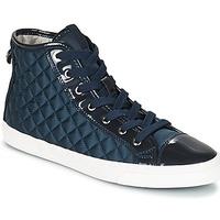 geox nclub a womens shoes high top trainers in blue